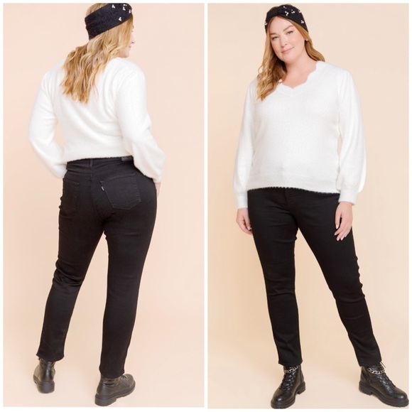 Levi's Women's Black 311 Shaping Skinny Jeans Plus Size 26WS NWT - Picture 1 of 10